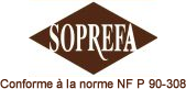 Soprefa France fabricant installateur volet roulant couverture pour la piscine Logo